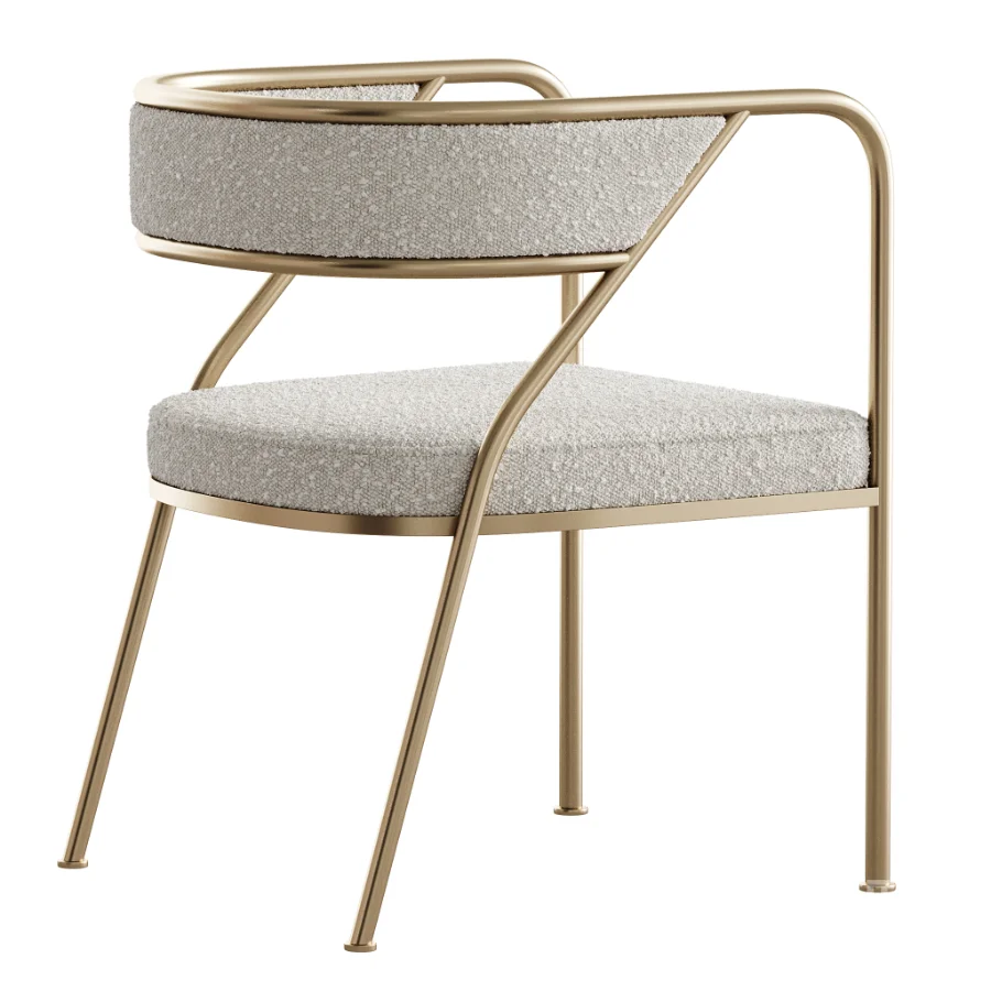 Dining Room Glam Chair Gold Legs Velvet Arm Chair Image 6
