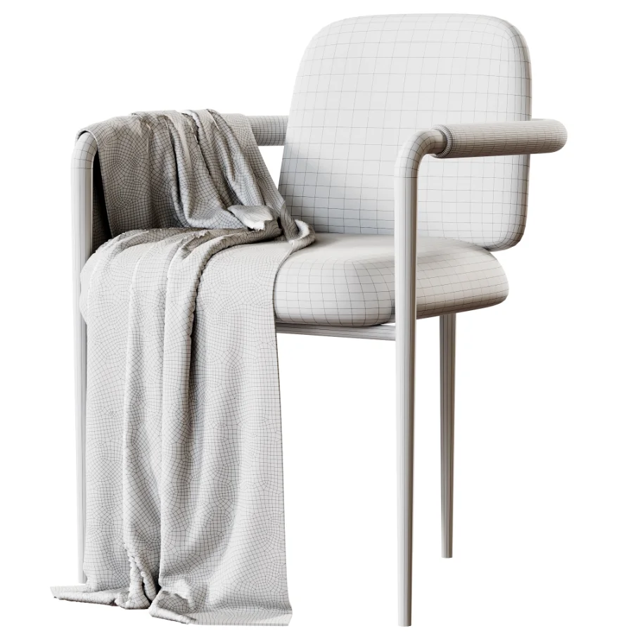 Avont White Performance Fabric Dining Armchair Image 5