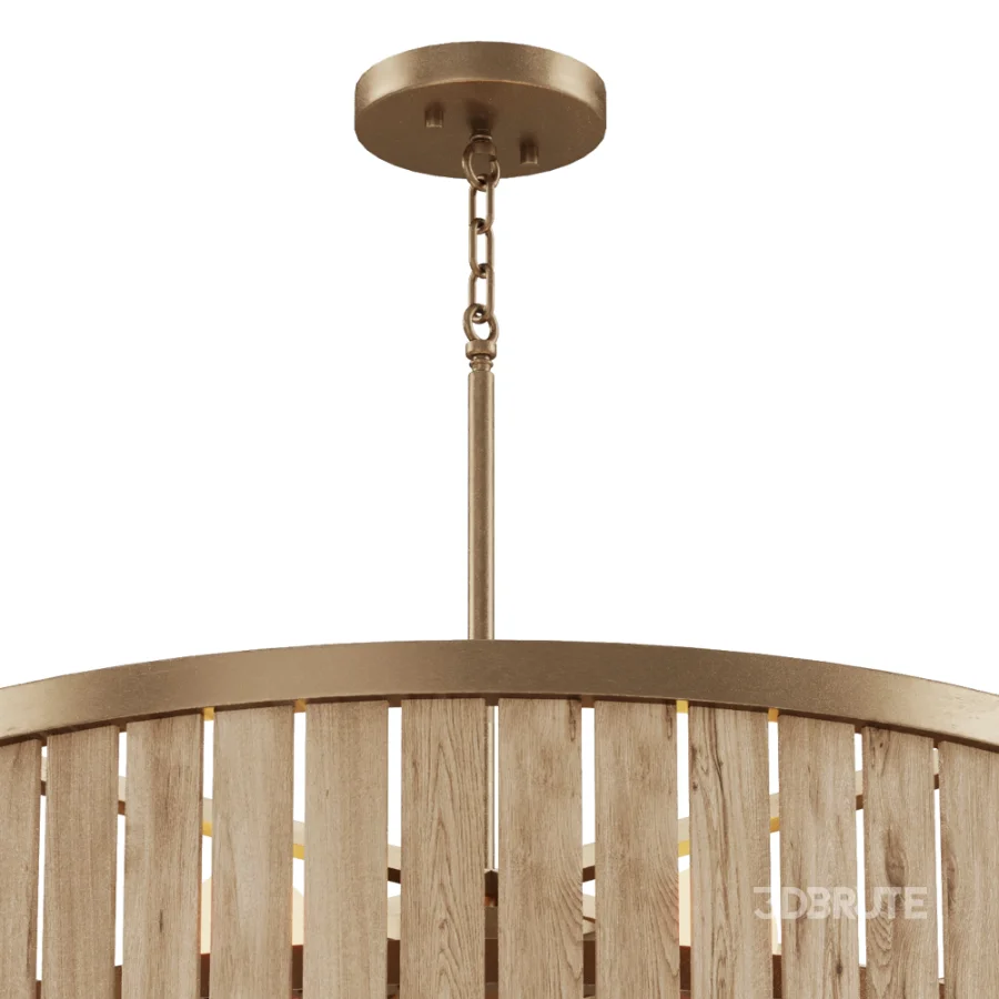 Jada Six Light Pendant Dark Brass Image 2
