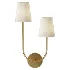 Greta Double Wall Sconce Satin Brass - Thumbnail 2