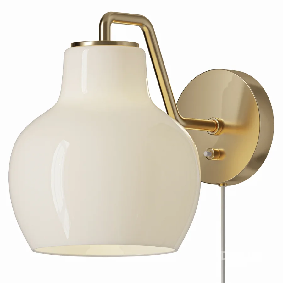 Louis Poulsen VL Ring Crown Brass Opal Glass Wall Light Image 1