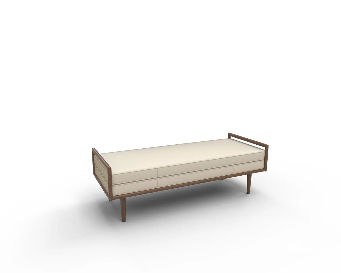 West Elm Nico Leather Bench Image 3
