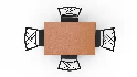 Kitchen Table and Chairs for 4 with Padded Seats - Thumbnail 6