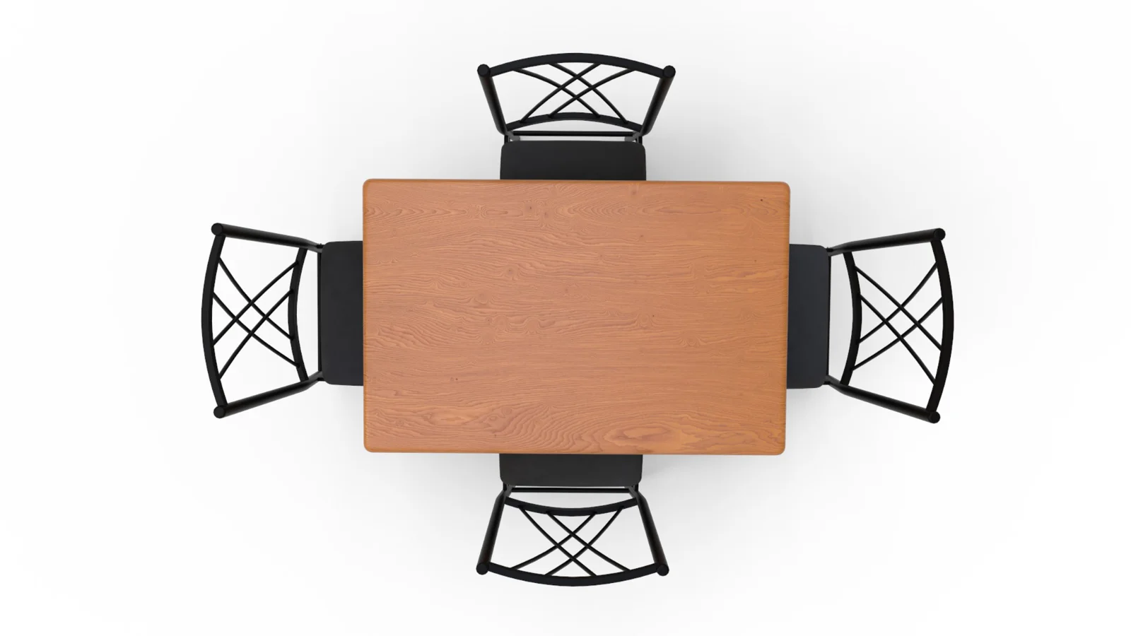 Kitchen Table and Chairs for 4 with Padded Seats Image 6
