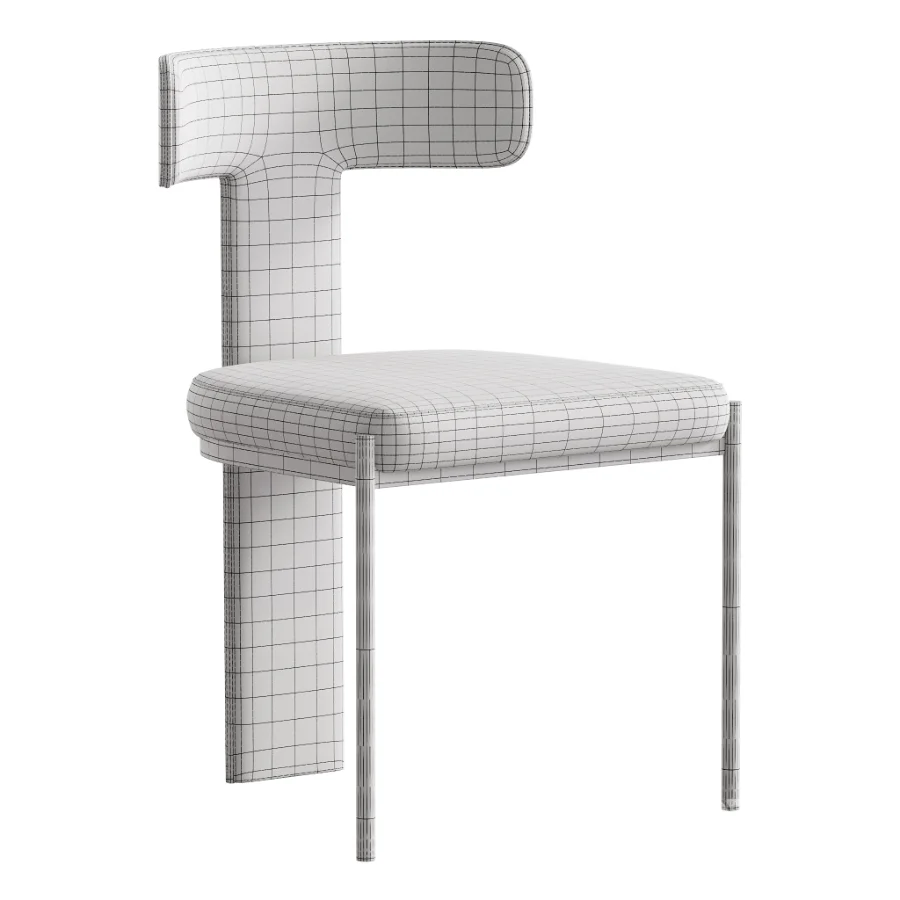 Contemporary Armless Chair with Padded Upholstery Image 7