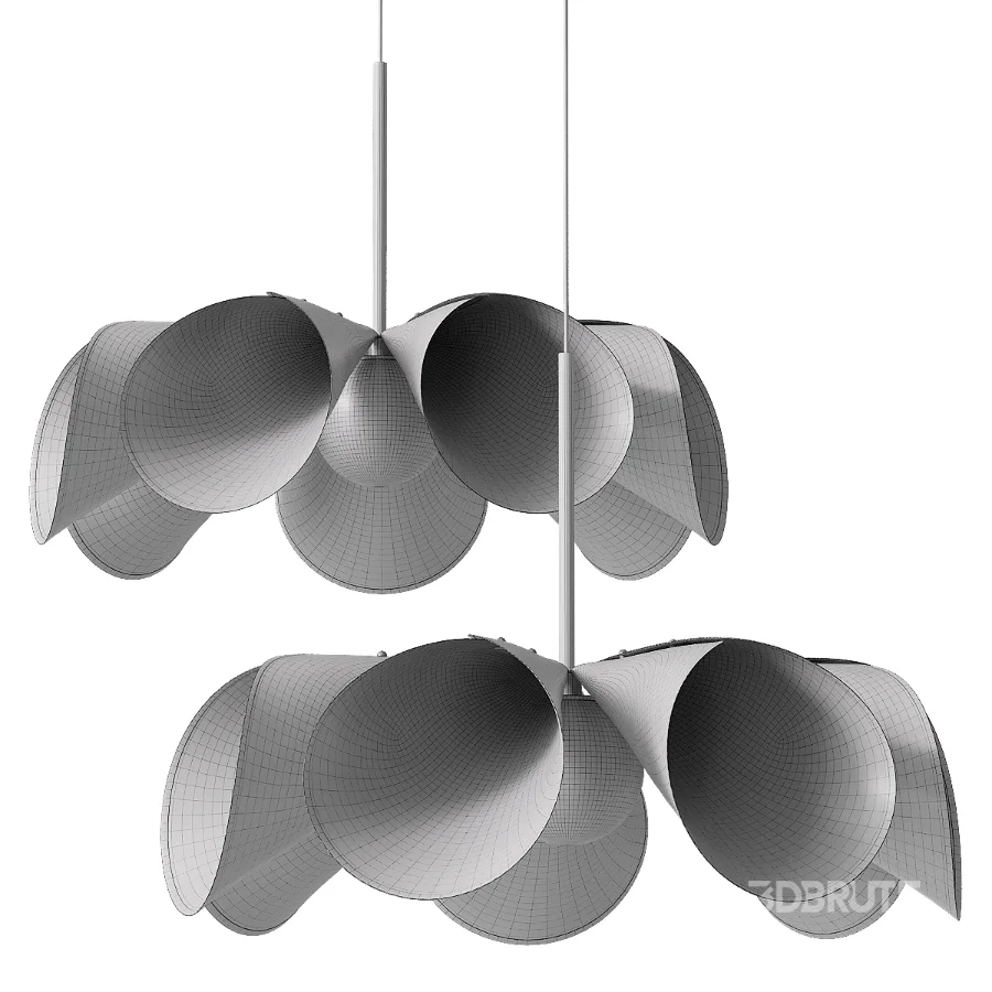 Japandi Style Flower Pendant Lamp Image 5