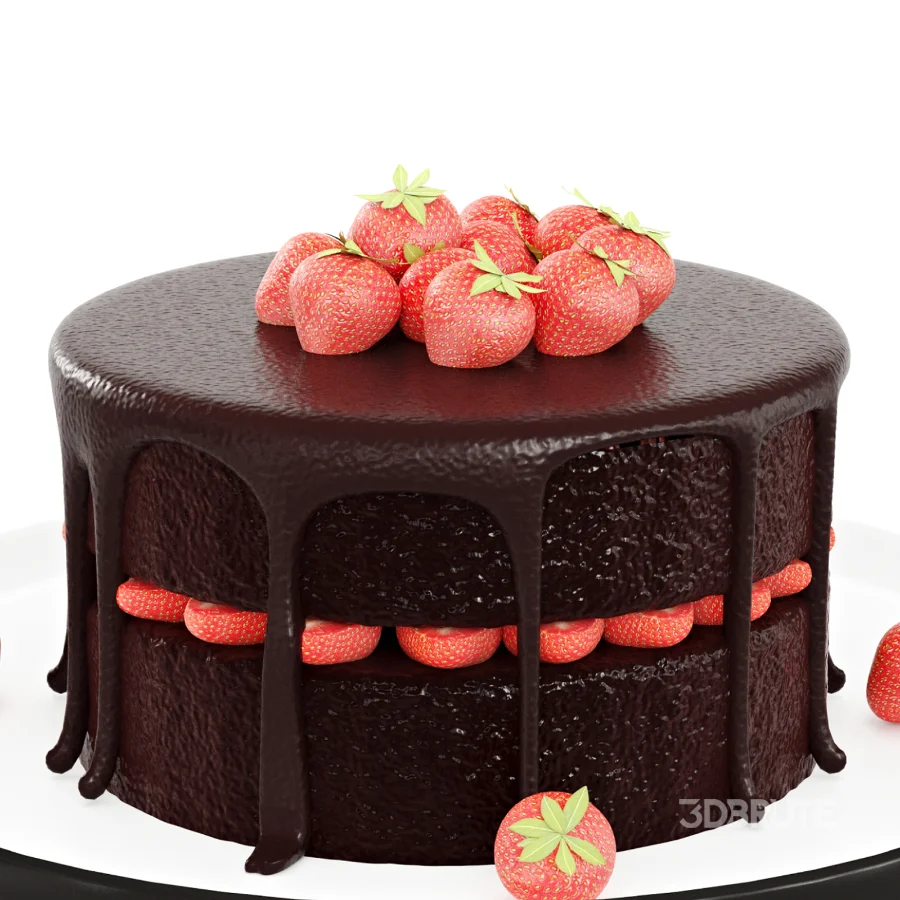 Chocolate Cake With Strawberry Filling Image 3