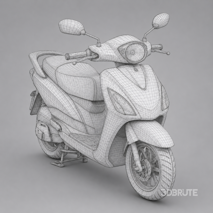 Modern White Electric Scooter Image 12