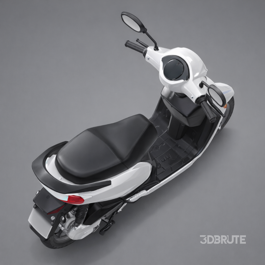 Modern White Electric Scooter Image 1