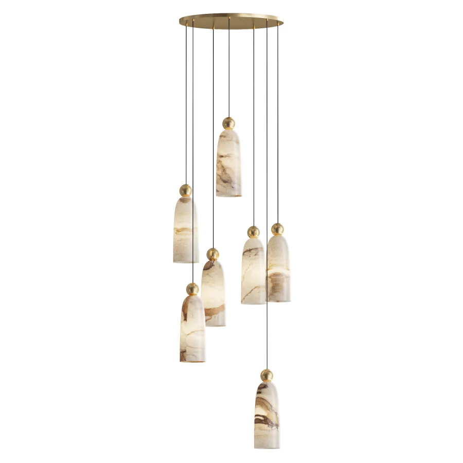 Figure Alabaster Pendant Lamp 7 heads Image 2