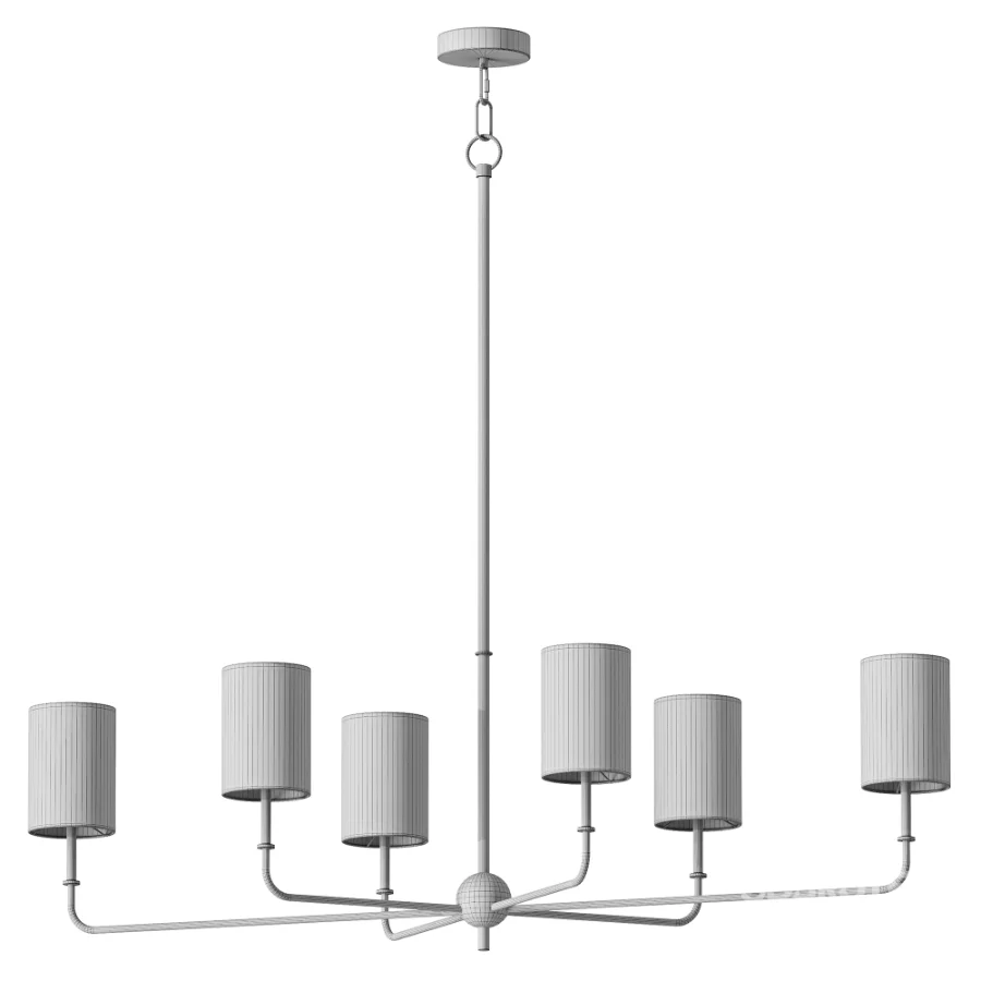 Remington 6 Light Linear Chandelier 44 Matte Black Image 3