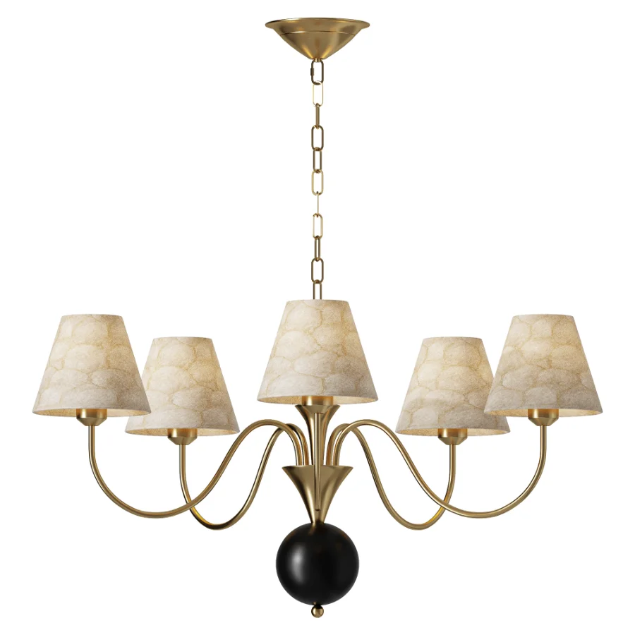 Micahell Capiz Shell Branch Chandelier 5 heads Image 1