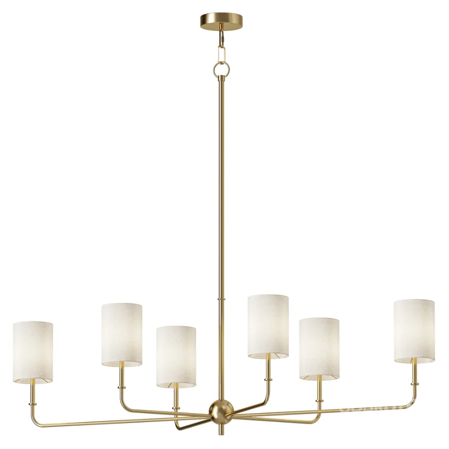 Remington 6 Light Linear Chandelier 44 Matte Black Image 1
