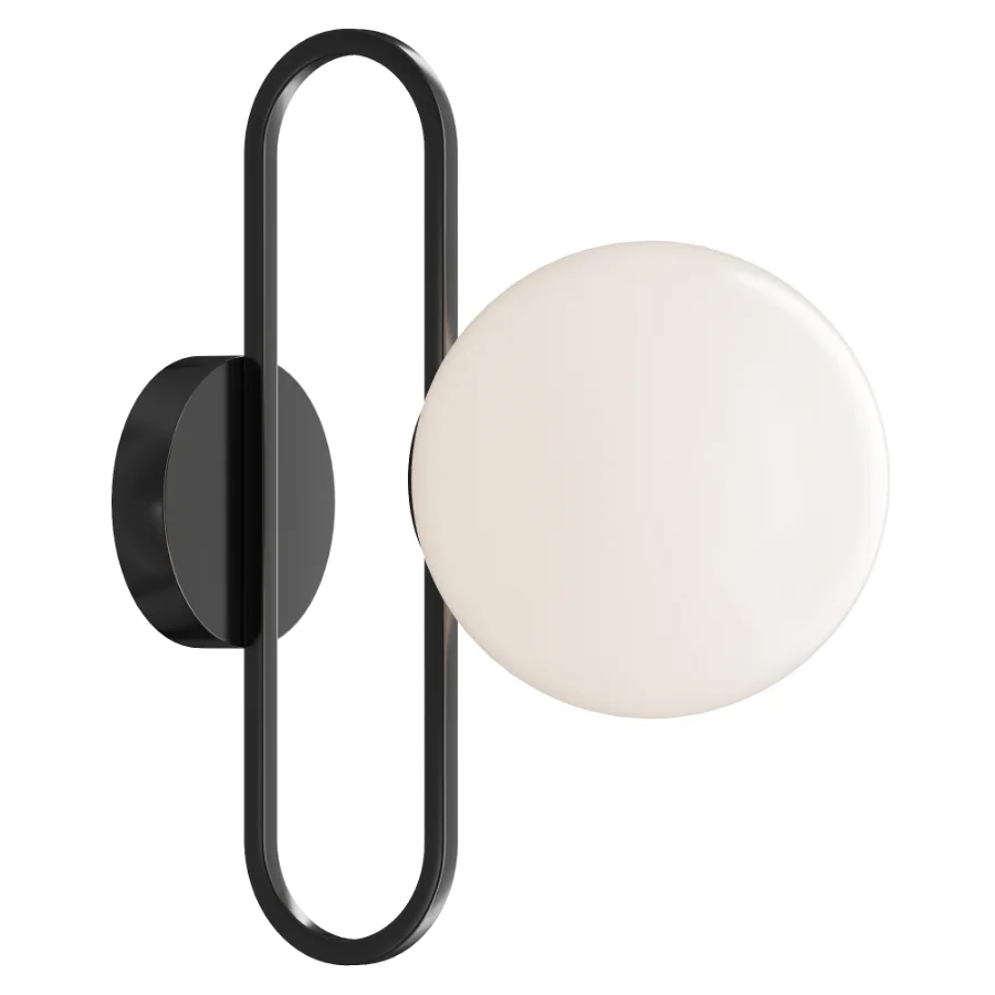 Glass Ball Bedside Wall Lamp Fashion Retro Brass Image 2