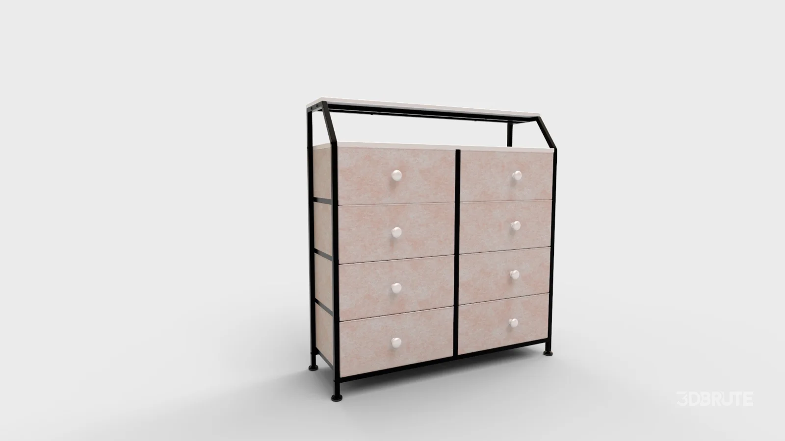 Dresser for Bedroom with Shelves Faux Leather Image 3