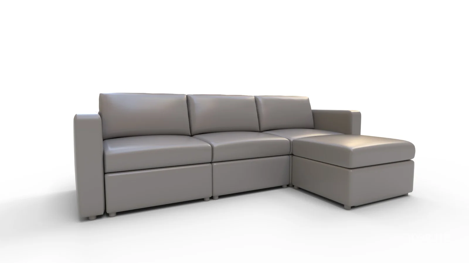 Sectional with Narrow Arm and Storage Ottoman Image 5