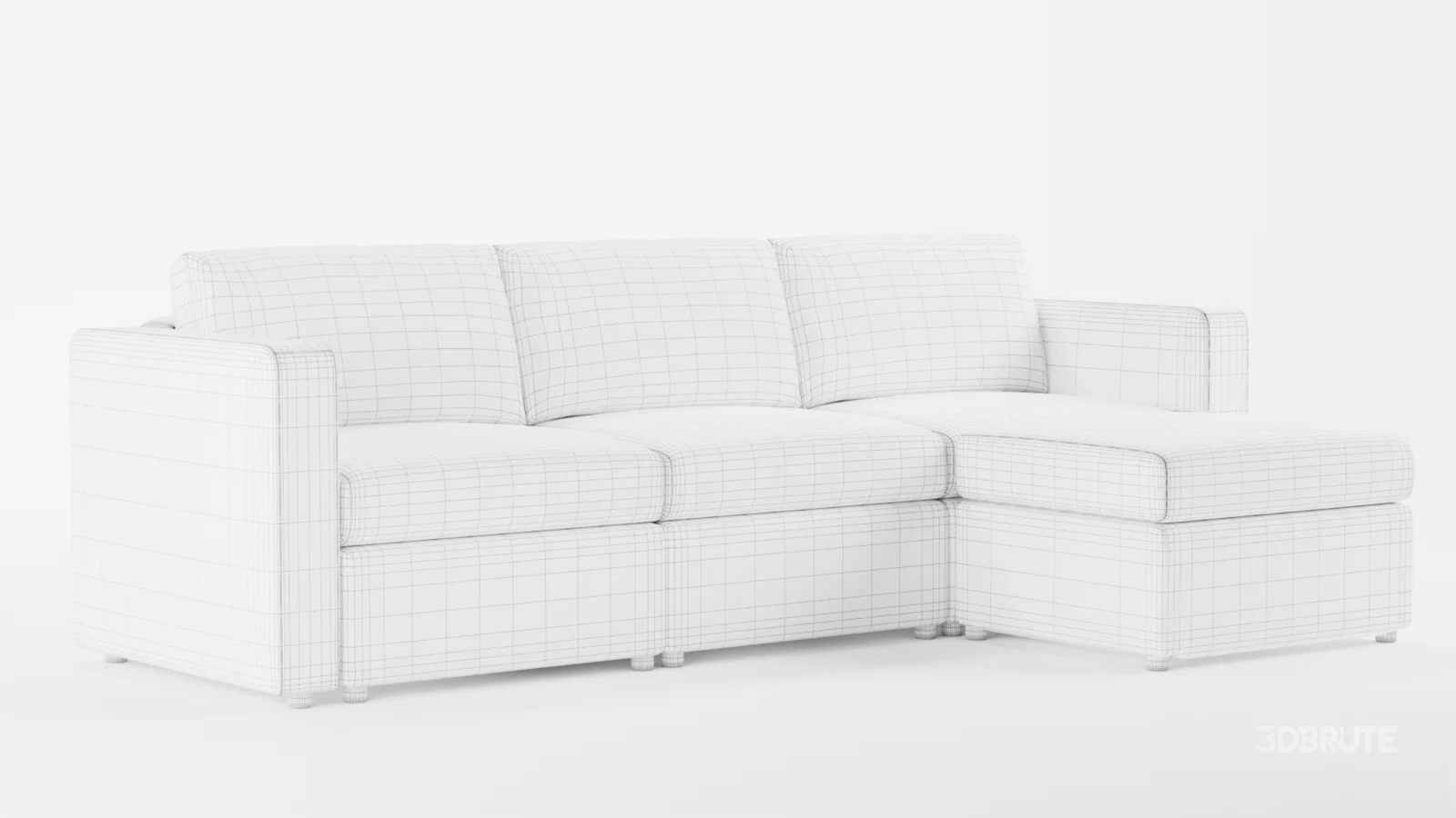 Sectional with Narrow Arm and Storage Ottoman Image 10