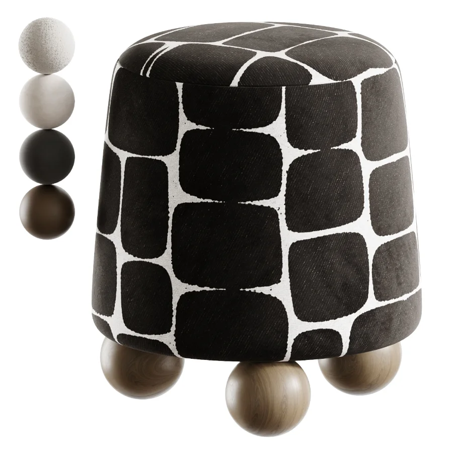 Wakonda Black pouf Image 1