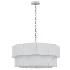 Light Scalloped Rope Drum Chandelier - Thumbnail 2