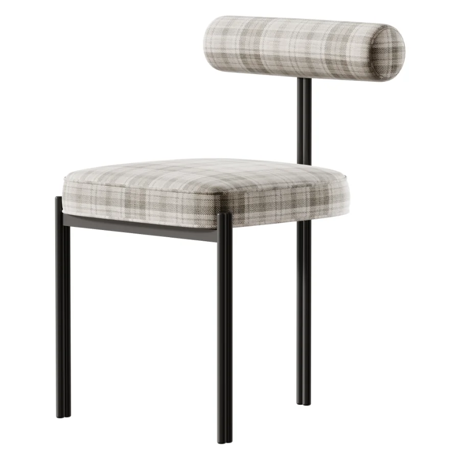 Glam Style Upholstered Dining Chair Image 4