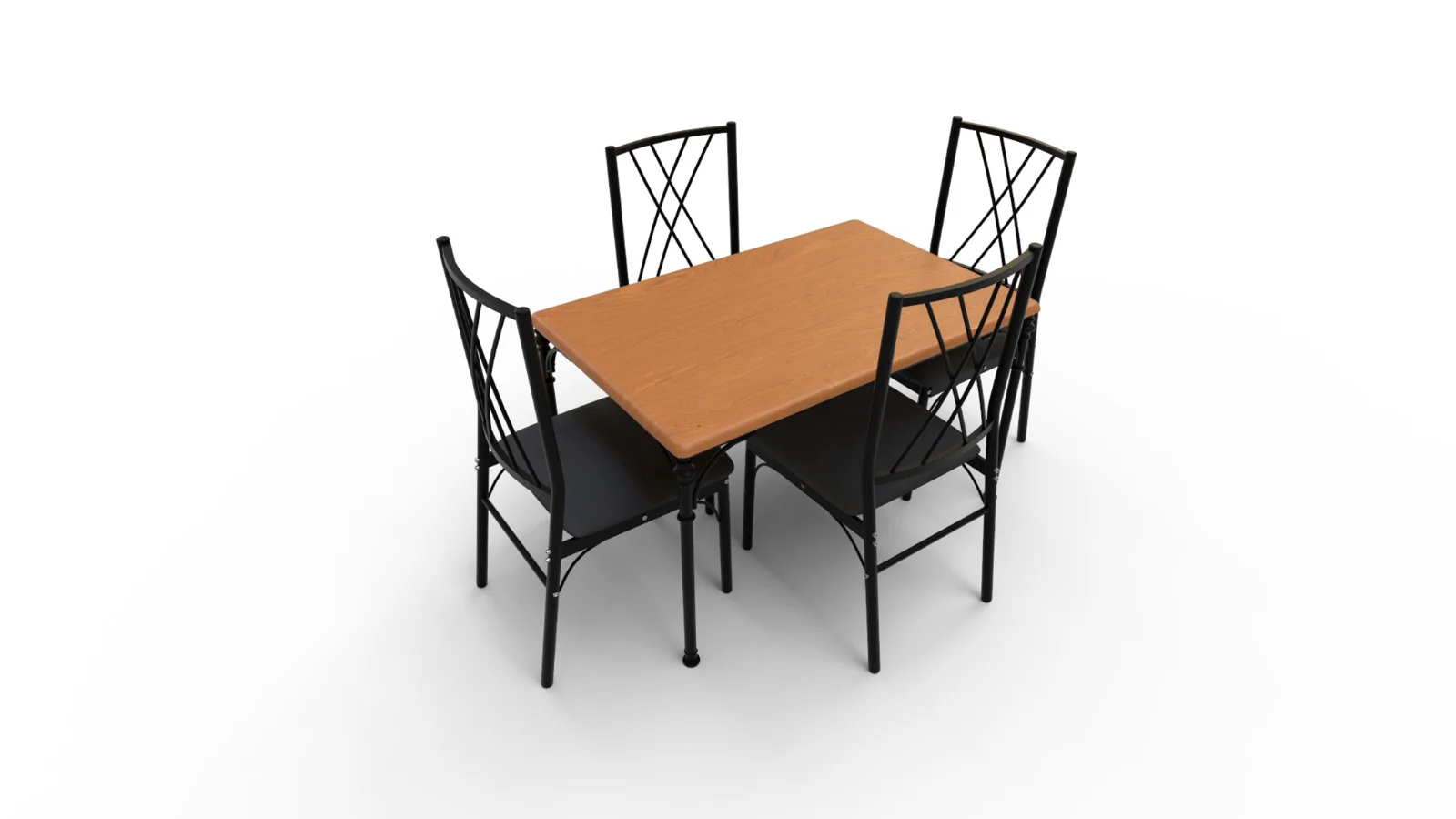 Kitchen Table and Chairs for 4 with Padded Seats Image 3