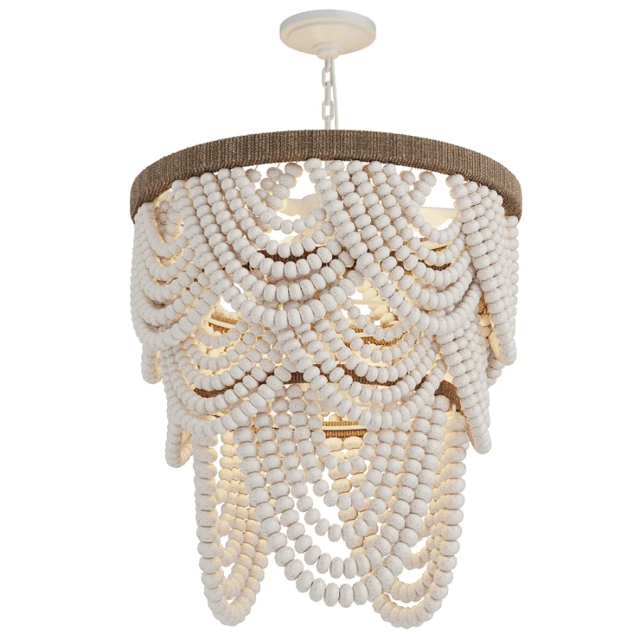Lorelei Wood Bead Chandelier Image 1