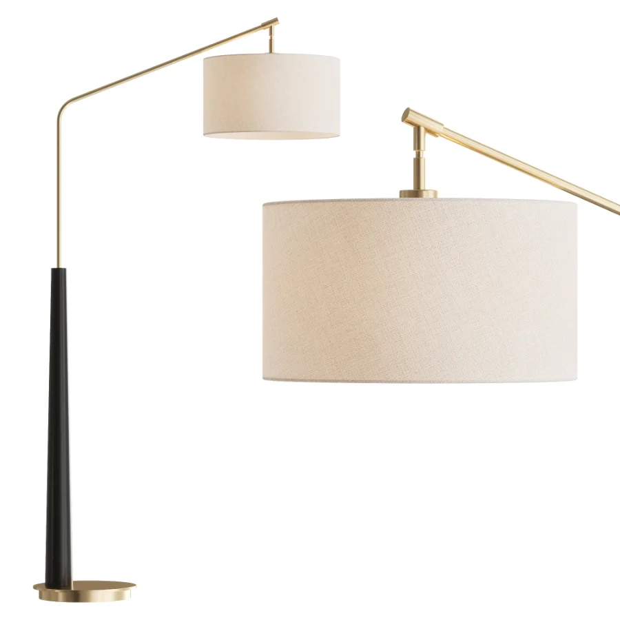 Possini Euro Pilar Arc Floor Lamp Image 1