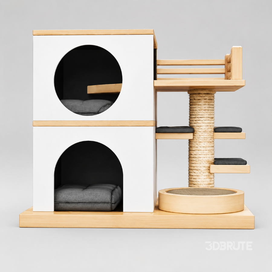 Modern Cat Tree House Image 1