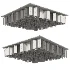 Square Propellor Cumulus White Chandelier - Thumbnail 4