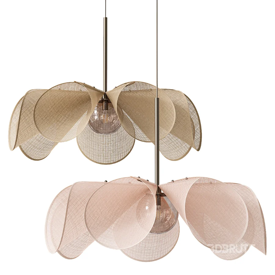 Japandi Style Flower Pendant Lamp Image 6