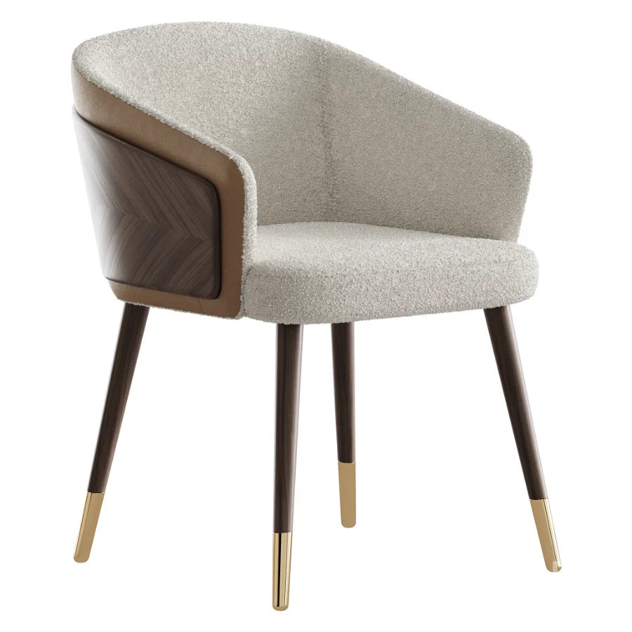 Contemporary Style Wooden Dining Chair Parsons Dining ArmChair Image 2