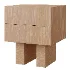 Bertu Nightstand Suelo Modern Oak Nightstand - Thumbnail 3