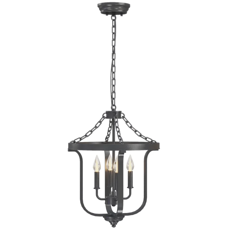 Candle Lantern Geometric Chandelier Image 4