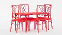 Kitchen Table and Chairs for 4 with Padded Seats - Thumbnail 10