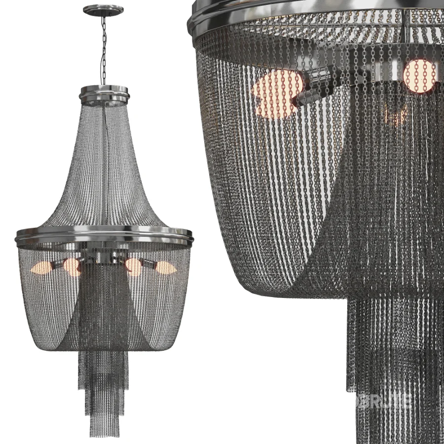 Rue Metal Chain Chandelier Image 3