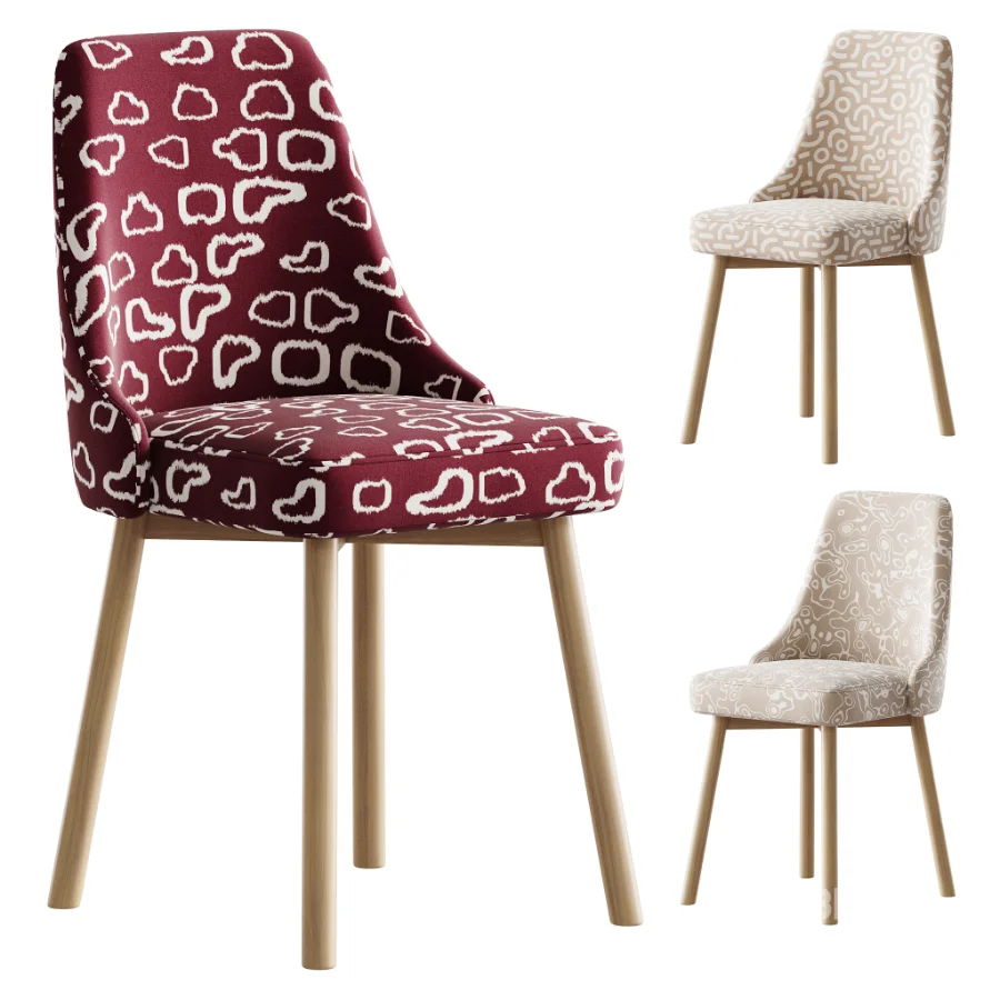Contemporary Upholstered Dining Chair Image 1