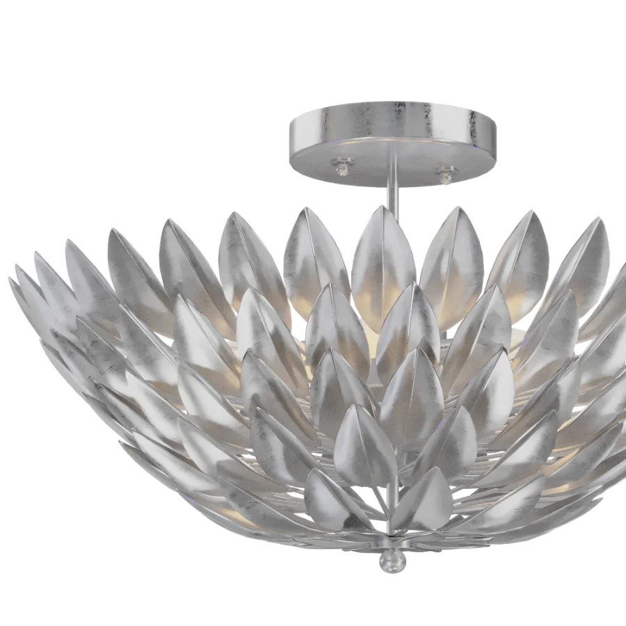 Olive Leaf Semi-Flush Ceiling Light Image 4