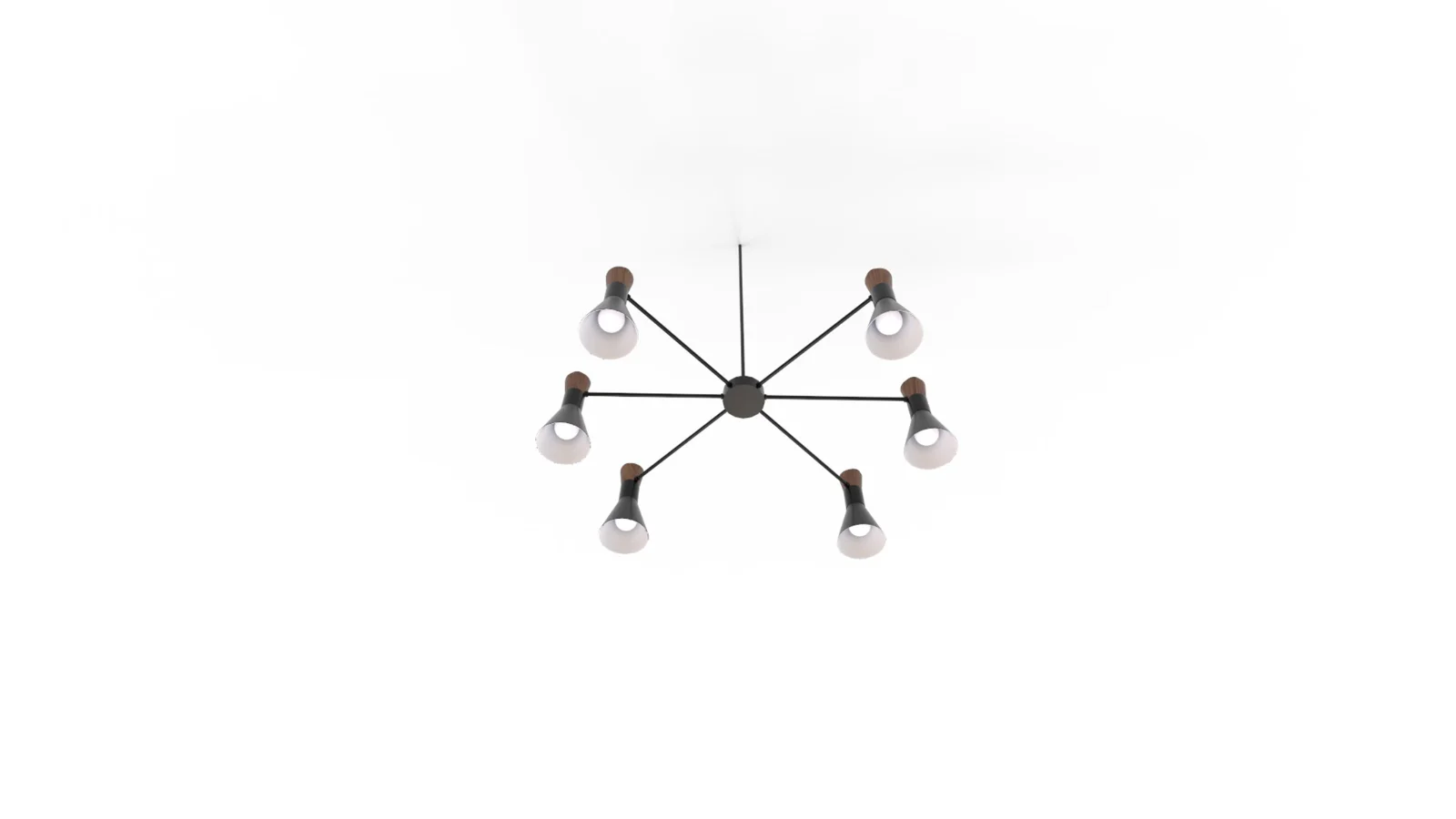 Brentston Metal Chandelier Black Image 6