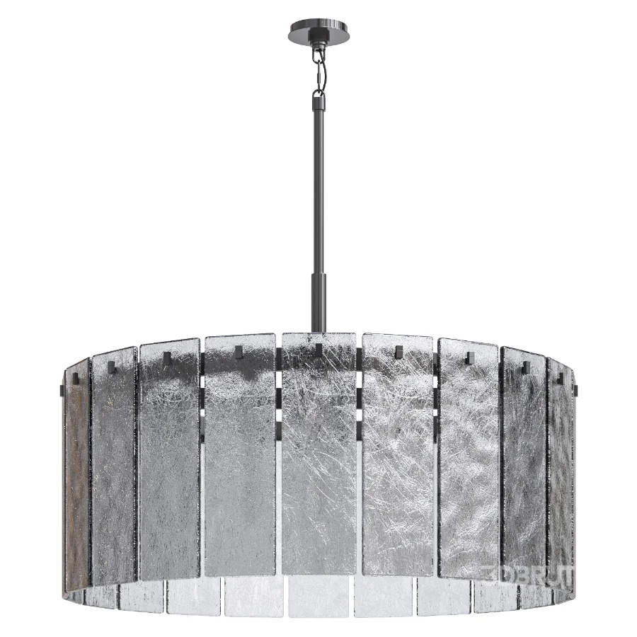 Calamette Modern Glass Round Chandelier Image 1