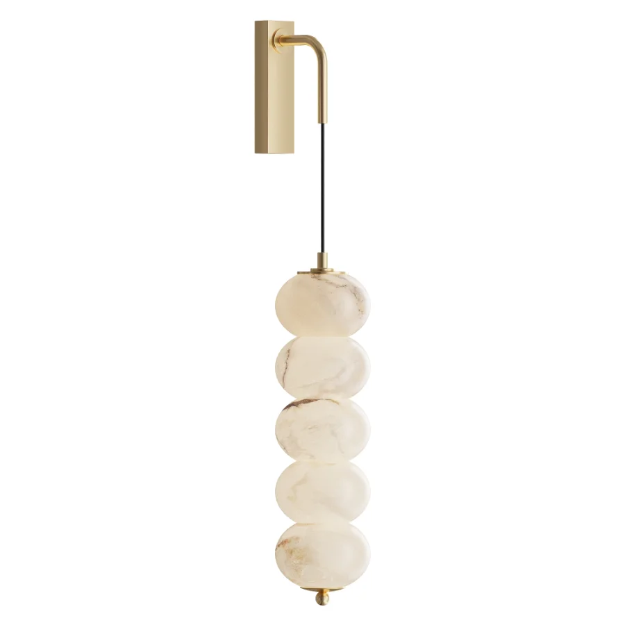 Stacked Alabaster Wall Sconce CAMPANULA Image 1