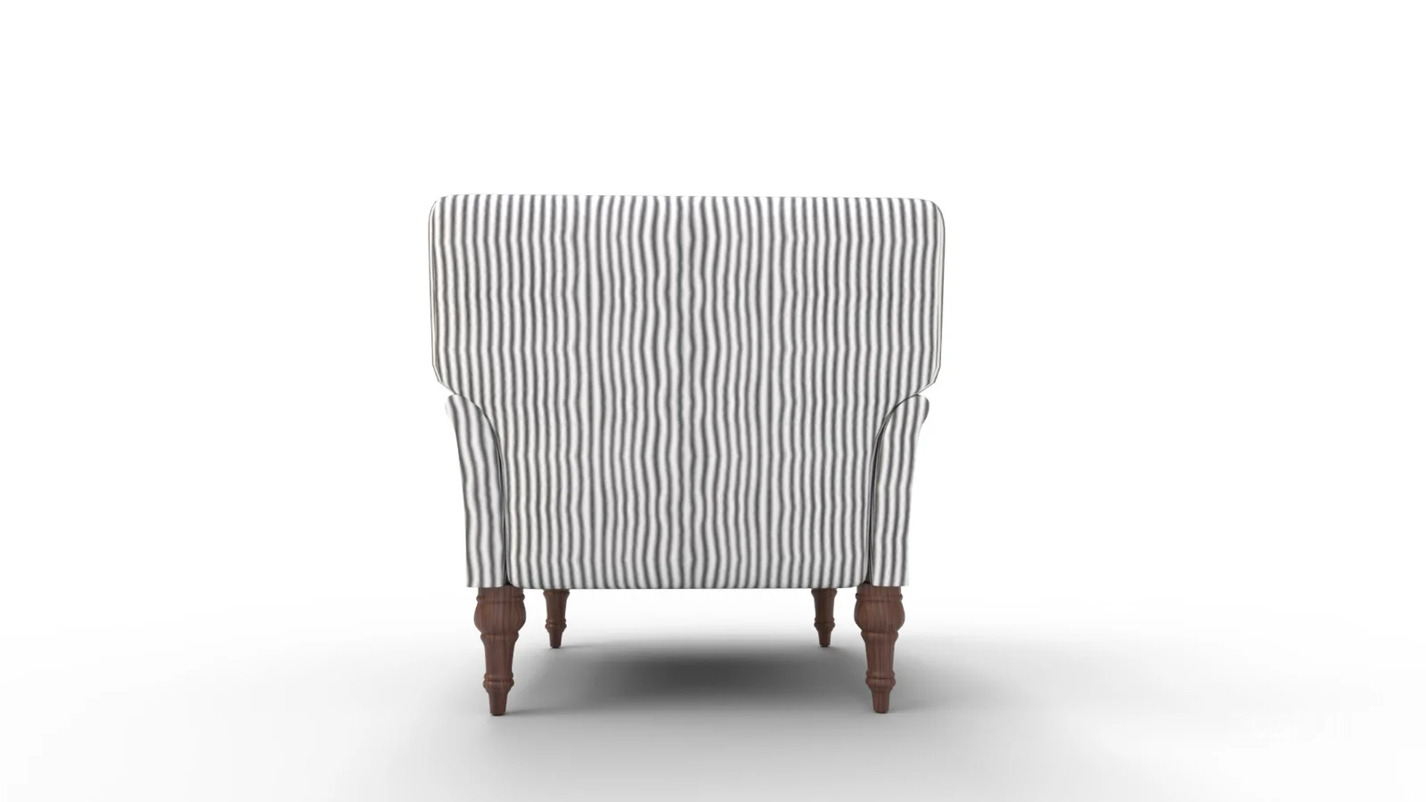 Traditional Accent Chair Denim Linen Image 1