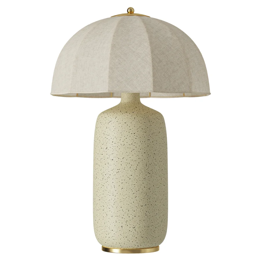 Trudy Table Lamp Cream with Brass Accents Image 2