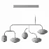 Olev Astrelle Blown Glass 5 Sphere Pendant Lamp - Thumbnail 2