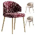 Contemporary Low Back Padded Armless Chair - Thumbnail 1