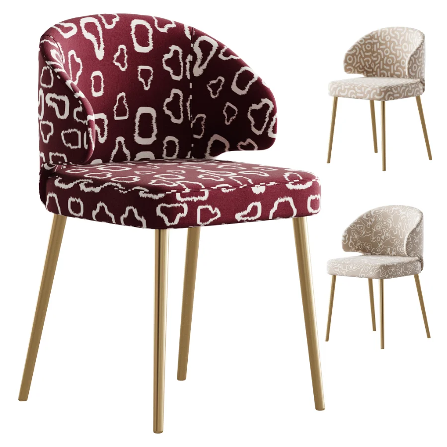 Contemporary Low Back Padded Armless Chair Image 1