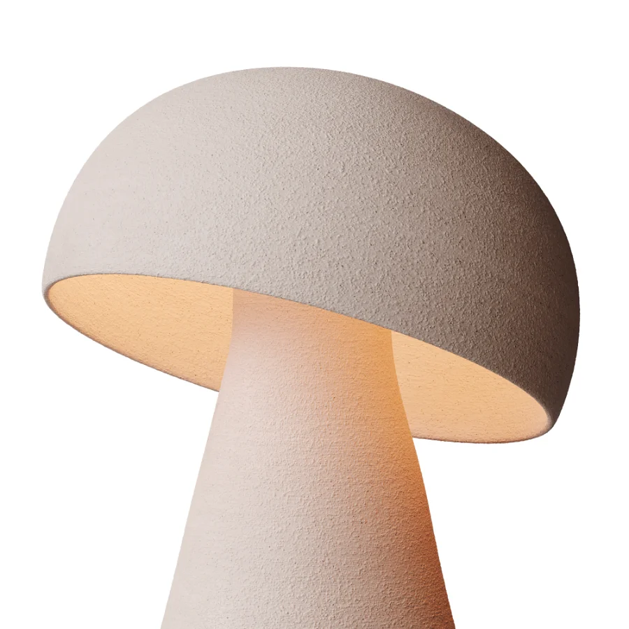 White Mushroom Table Lamp Image 8