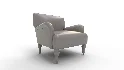 Traditional Accent Chair Denim Linen - Thumbnail 4