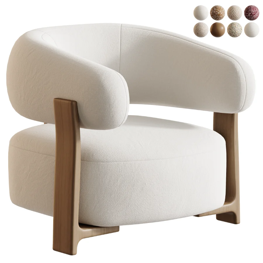 Fauteuil GRANITE – Bruin Walnoot Image 1