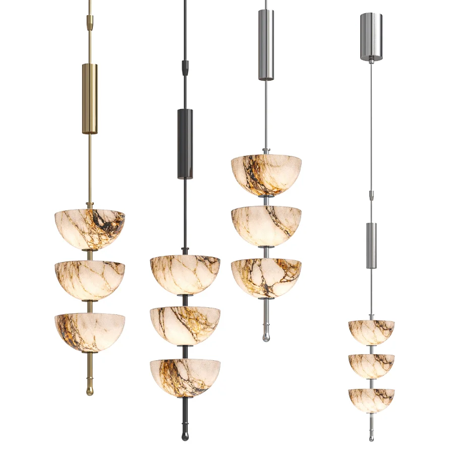 NIFANG Copper and Marble Pendant Lamp Image 1
