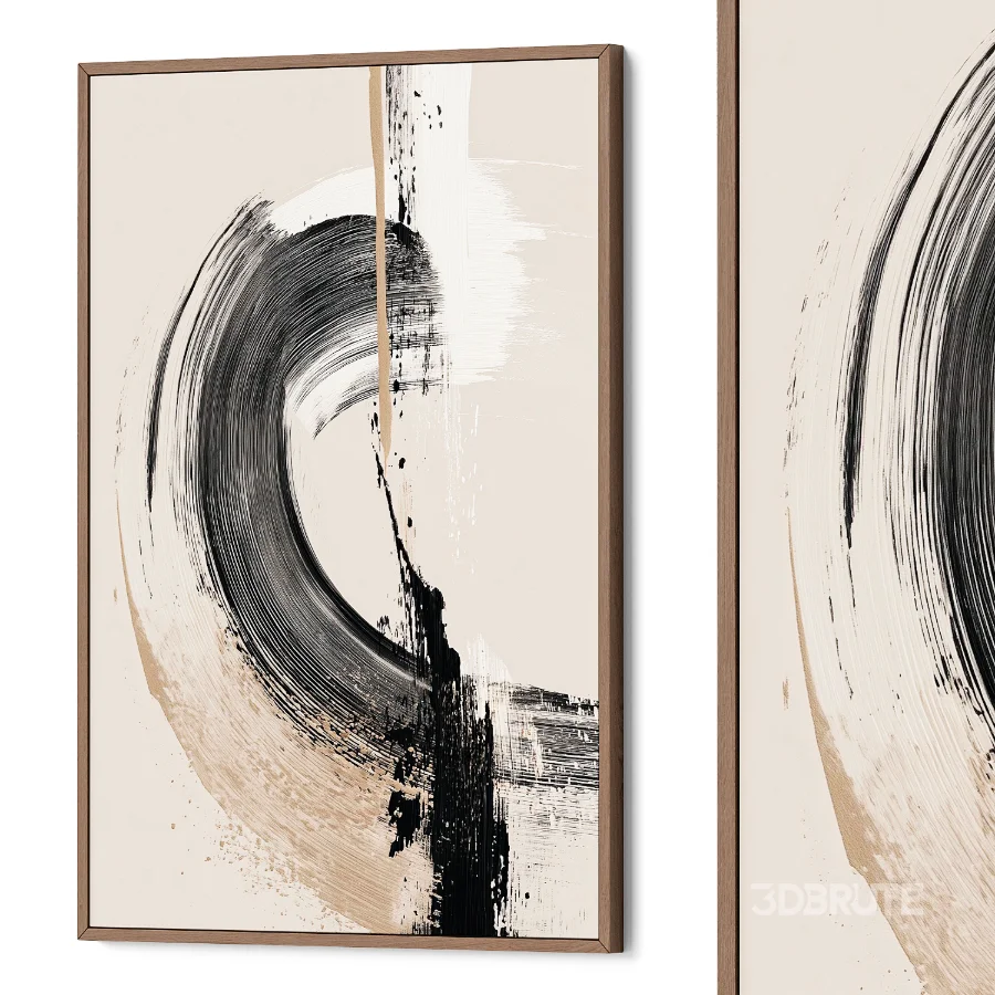 Modern Brushstroke Wall Art Image 2